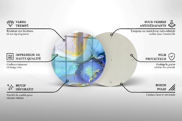 Szklana deska kuchenna Pęknięty kamień złoto