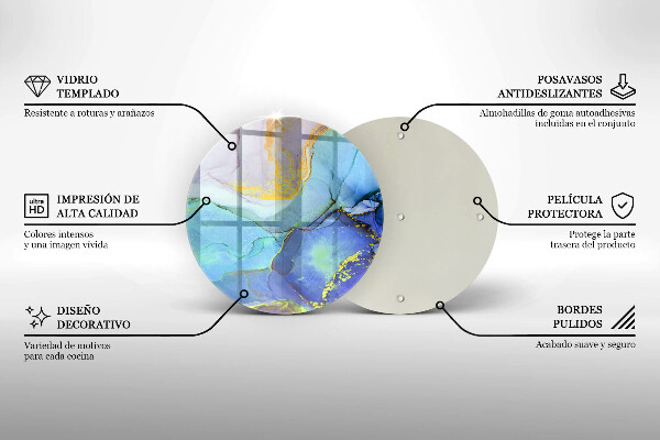 Szklana deska kuchenna Pęknięty kamień złoto