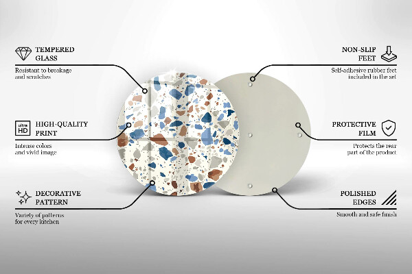 Szklana deska kuchenna Ozdobny kamień gres