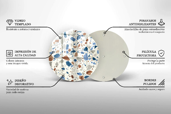 Szklana deska kuchenna Ozdobny kamień gres