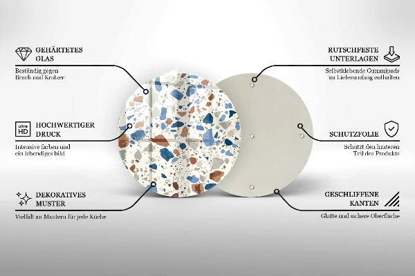 Szklana deska kuchenna Ozdobny kamień gres