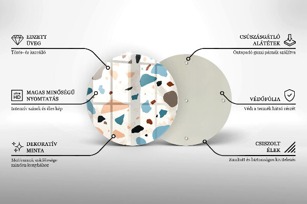 Szklana deska kuchenna Kamień ozdobny gres