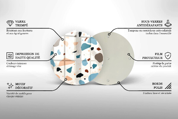 Szklana deska kuchenna Kamień ozdobny gres