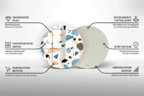 Szklana deska kuchenna Kamień ozdobny gres