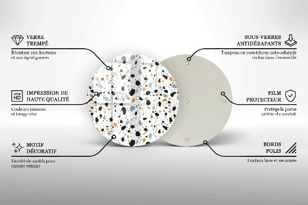 Szklana deska kuchenna Dekoracyjny kamień gres