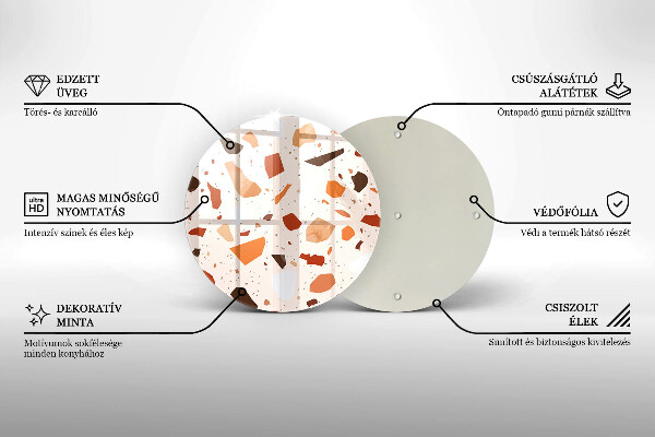Szklana deska kuchenna Dekoracyjny gres kamień