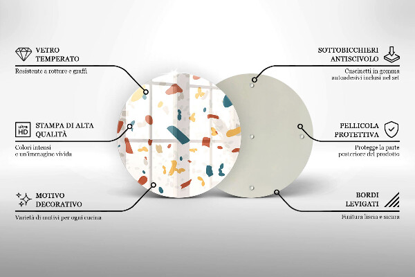 Szklana deska kuchenna Gres dekoracyjny kamień