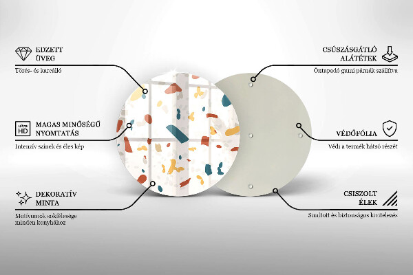 Szklana deska kuchenna Gres dekoracyjny kamień