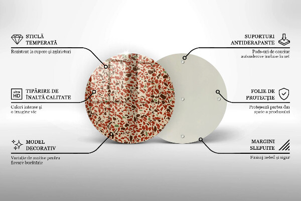 Szklana deska kuchenna Kamień drobny gres