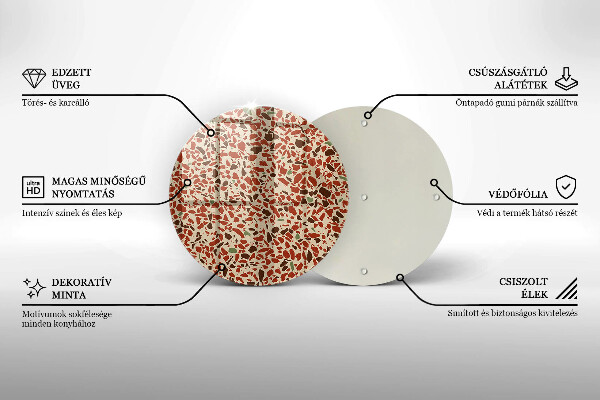 Szklana deska kuchenna Kamień drobny gres