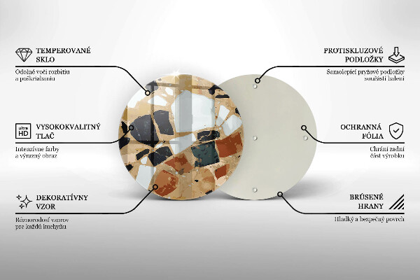 Szklana deska kuchenna Ozdobne kamienie płyta