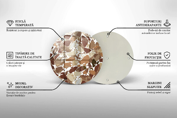 Szklana deska kuchenna Kamień ozdobne plamy