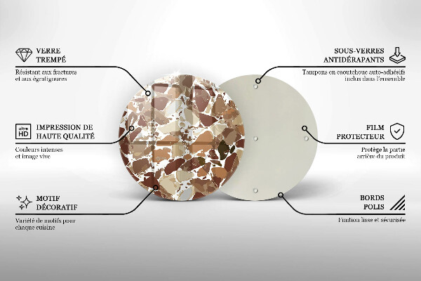 Szklana deska kuchenna Kamień ozdobne plamy