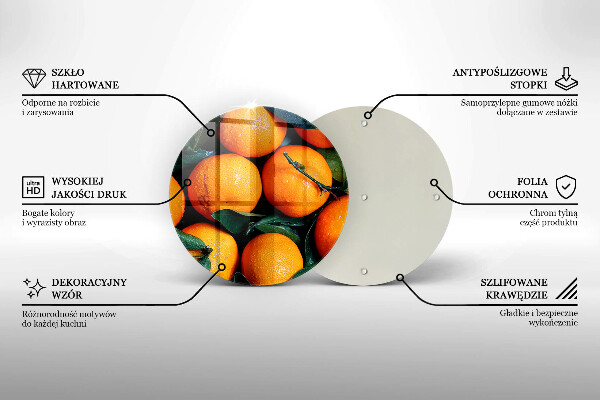 Szklana deska kuchenna Owoce pomarańcze