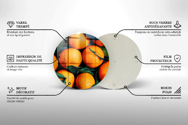Szklana deska kuchenna Owoce pomarańcze