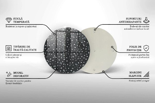 Szklana deska kuchenna Ozdobny kamień