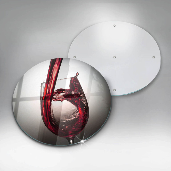 Deska kuchenna szklana Kieliszek i czerwone wino