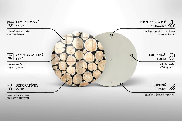 Deska kuchenna szklana Drewno pnie drzew