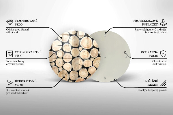 Deska kuchenna szklana Drewno pnie drzew