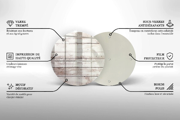 Deska kuchenna szklana Stare deski drewno