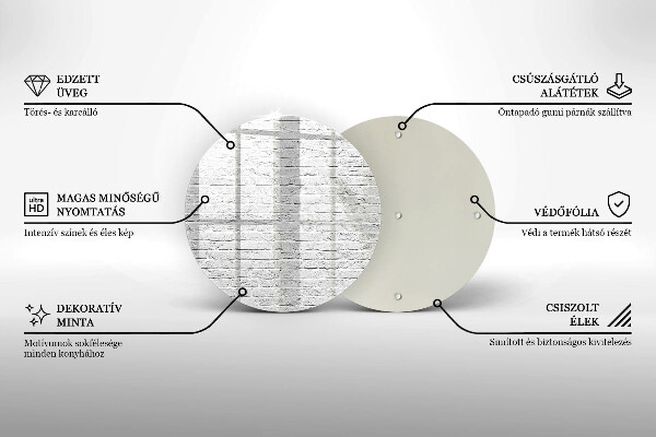 Deska kuchenna szklana Ściana mur cegły