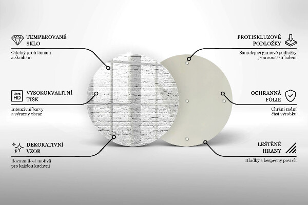 Deska kuchenna szklana Ściana mur cegły