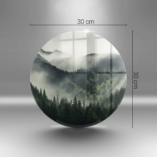 Deska kuchenna szklana Pejzaż las i mgła