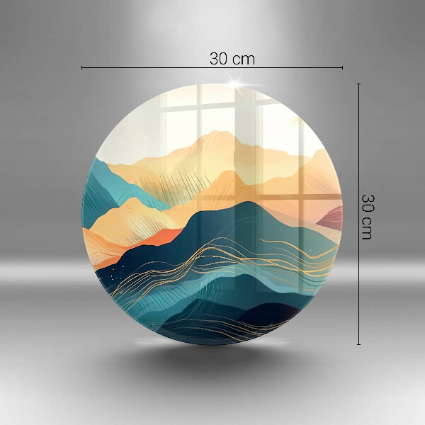 Deska kuchenna szklana Abstrakcyjny pejzaż gór