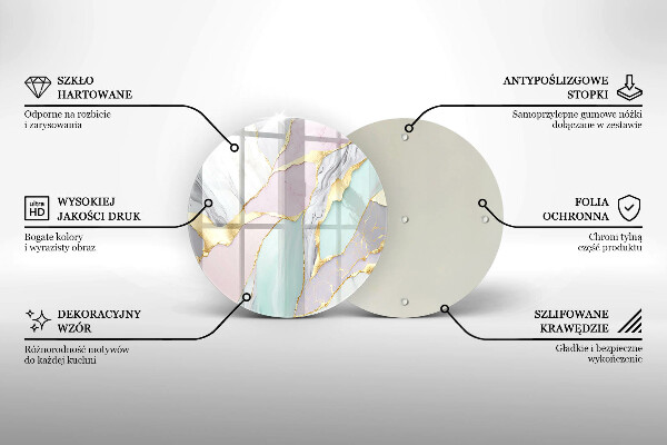 Deska kuchenna szklana Pastelowy marmur