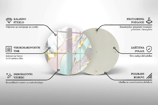 Deska kuchenna szklana Pastelowy marmur
