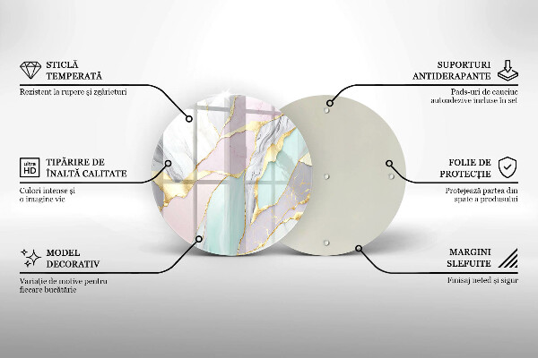Deska kuchenna szklana Pastelowy marmur