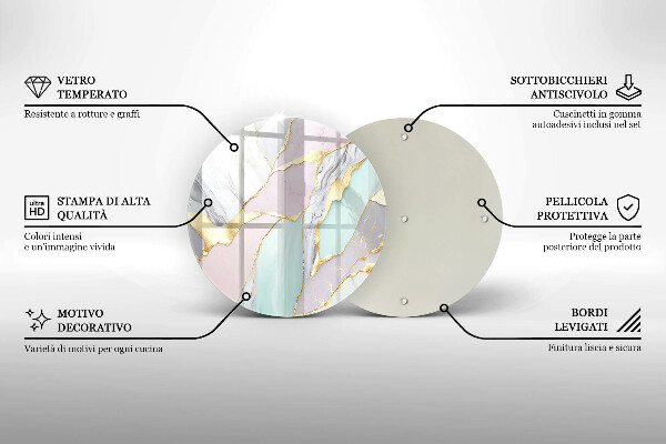 Deska kuchenna szklana Pastelowy marmur