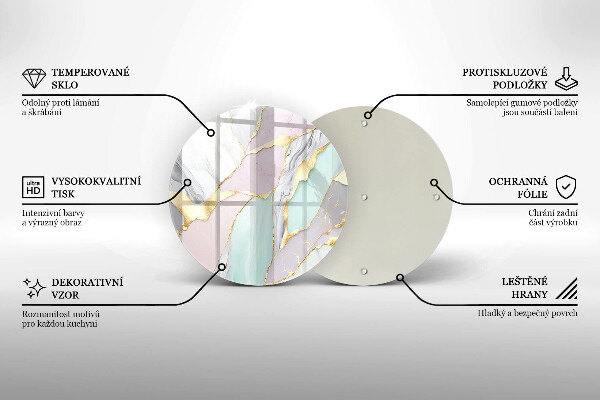 Deska kuchenna szklana Pastelowy marmur