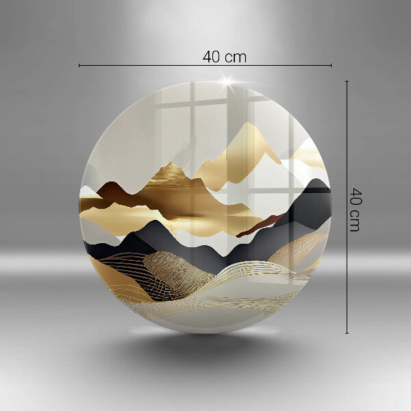 Deska kuchenna szklana Abstrakcja złote góry