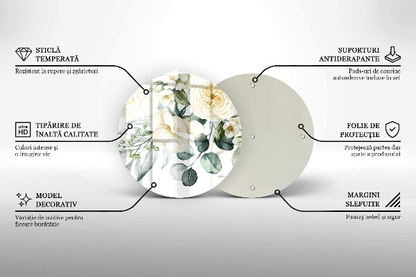 Deska kuchenna szklana Akwarelowe kwiaty