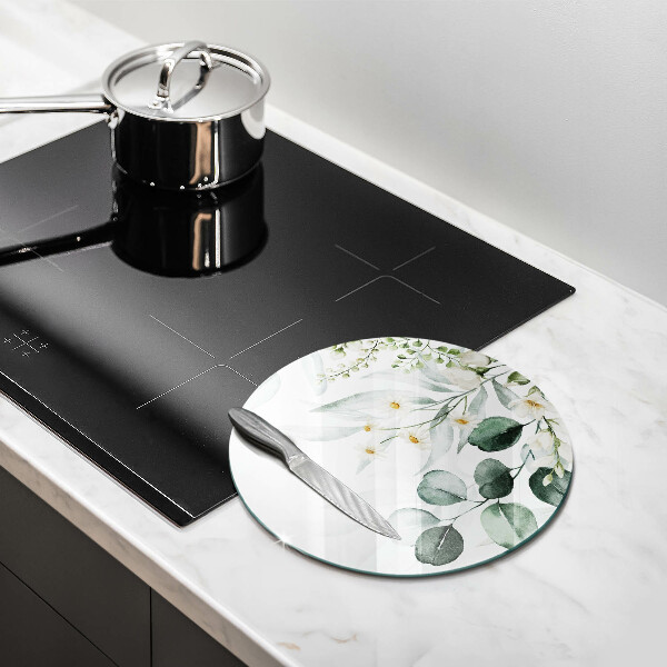 Deska kuchenna szklana Akwarelowe rośliny