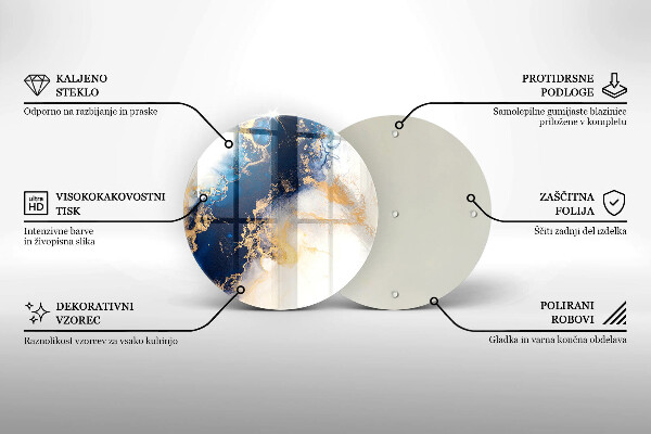 Deska kuchenna szklana Abstrakcja z błękitem