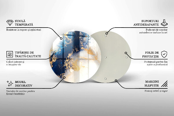 Deska kuchenna szklana Abstrakcja z błękitem