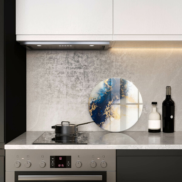 Deska kuchenna szklana Abstrakcja z błękitem