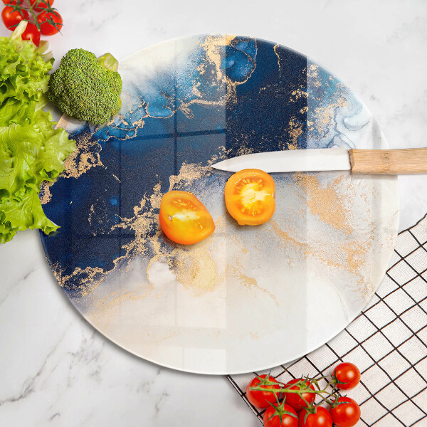 Deska kuchenna szklana Abstrakcja z błękitem