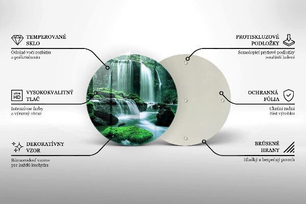 Deska kuchenna szklana Dziki wodospad w dżungli