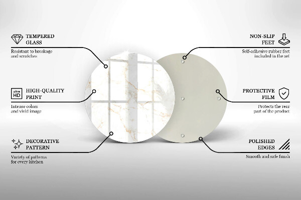 Deska kuchenna szklana Elegancki kamień marmur