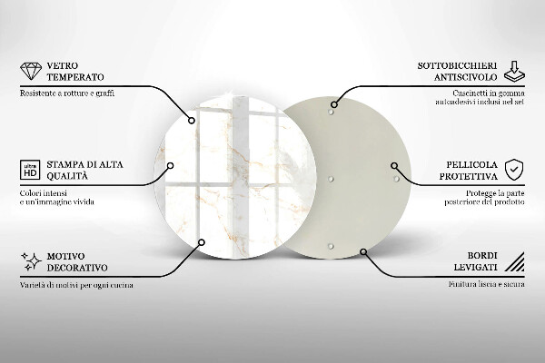 Deska kuchenna szklana Elegancki kamień marmur