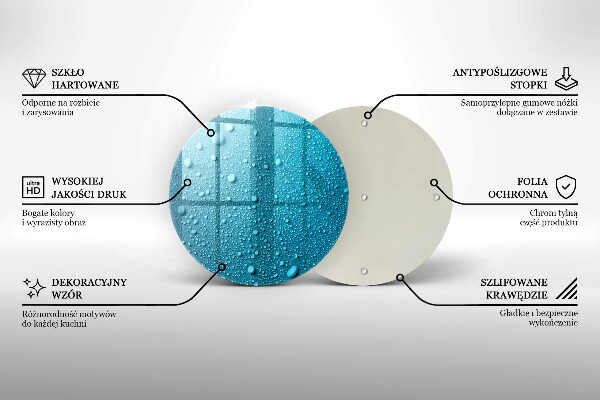 Deska kuchenna szklana Krople wody