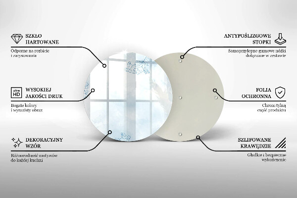 Deska kuchenna szklana Delikatne tło