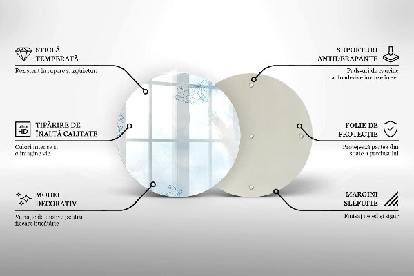Deska kuchenna szklana Delikatne tło