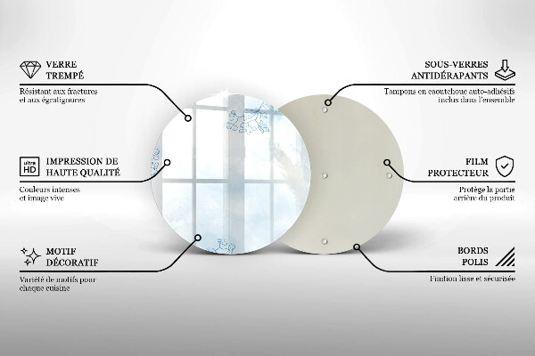 Deska kuchenna szklana Delikatne tło