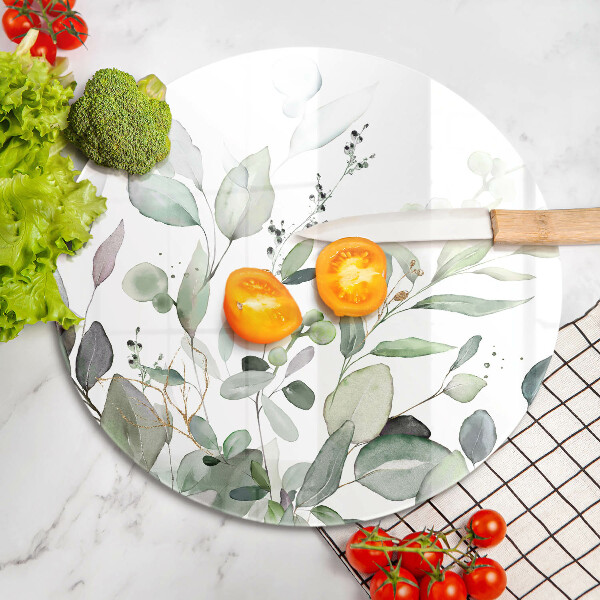 Deska kuchenna szklana Akwarelowe rośliny