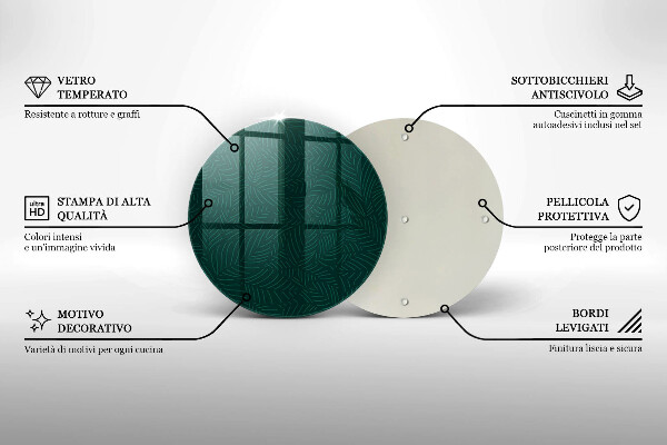 Deska kuchenna szklana Minimalistyczne liście