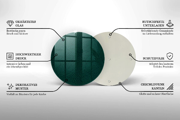 Deska kuchenna szklana Minimalistyczne liście